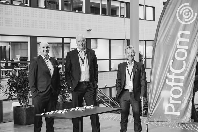 Tore Tronerud, John-Arne Martinsen og Robert Gati var med på å arrangere frokostmøte hos ProffCom